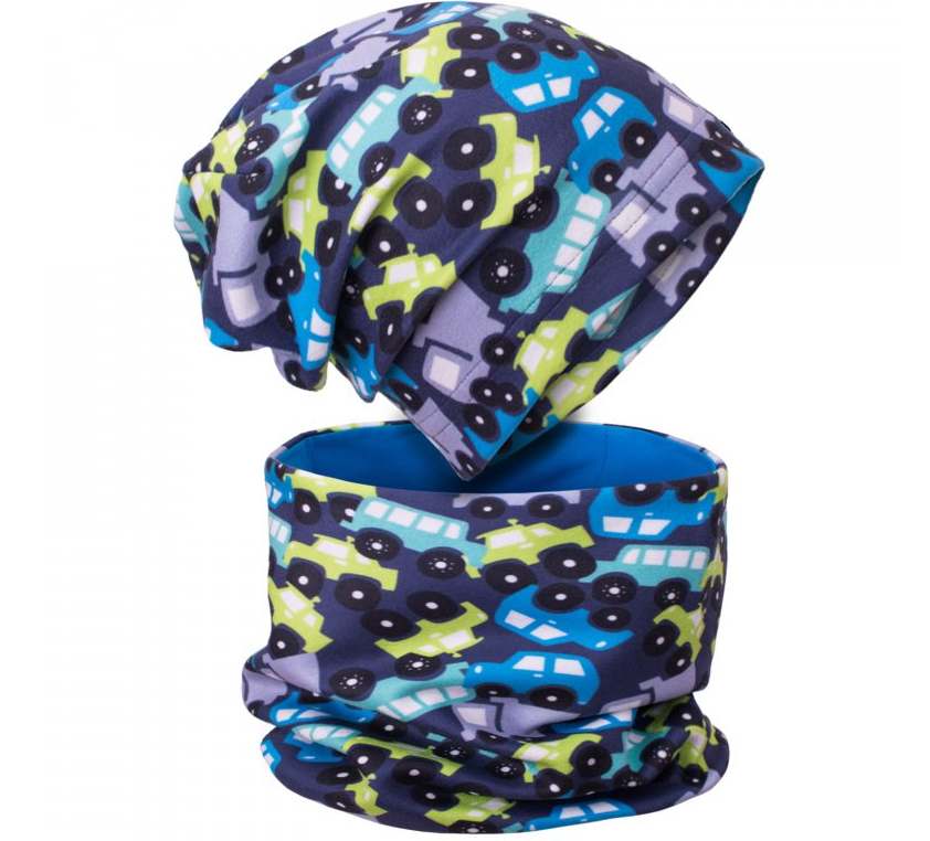 Fleecová čepice Unuo auta