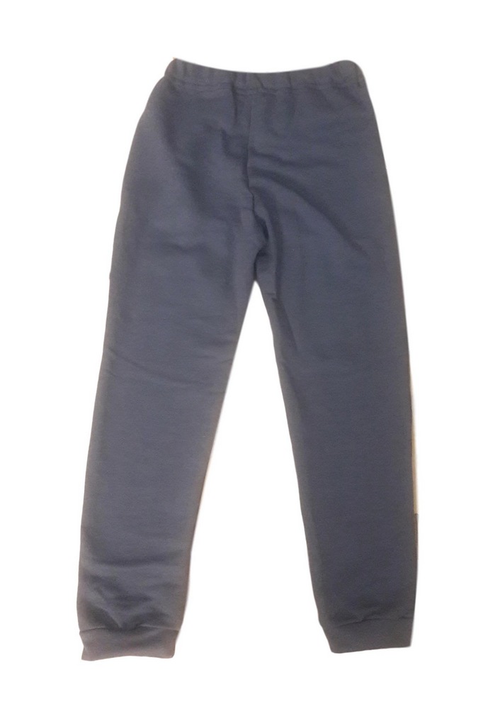 Chlapecké tepláky bavlněné bez výšivky tmavě šedé