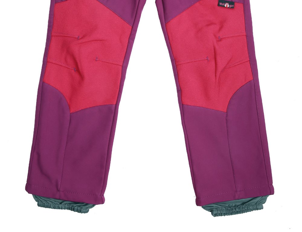 Dívčí softshellové kalhoty Wolf B2091 s fleecem vel. 92 fialové