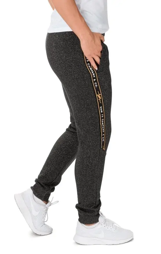 Dámské tepláky Sam73 tmavě šedé se zlatou