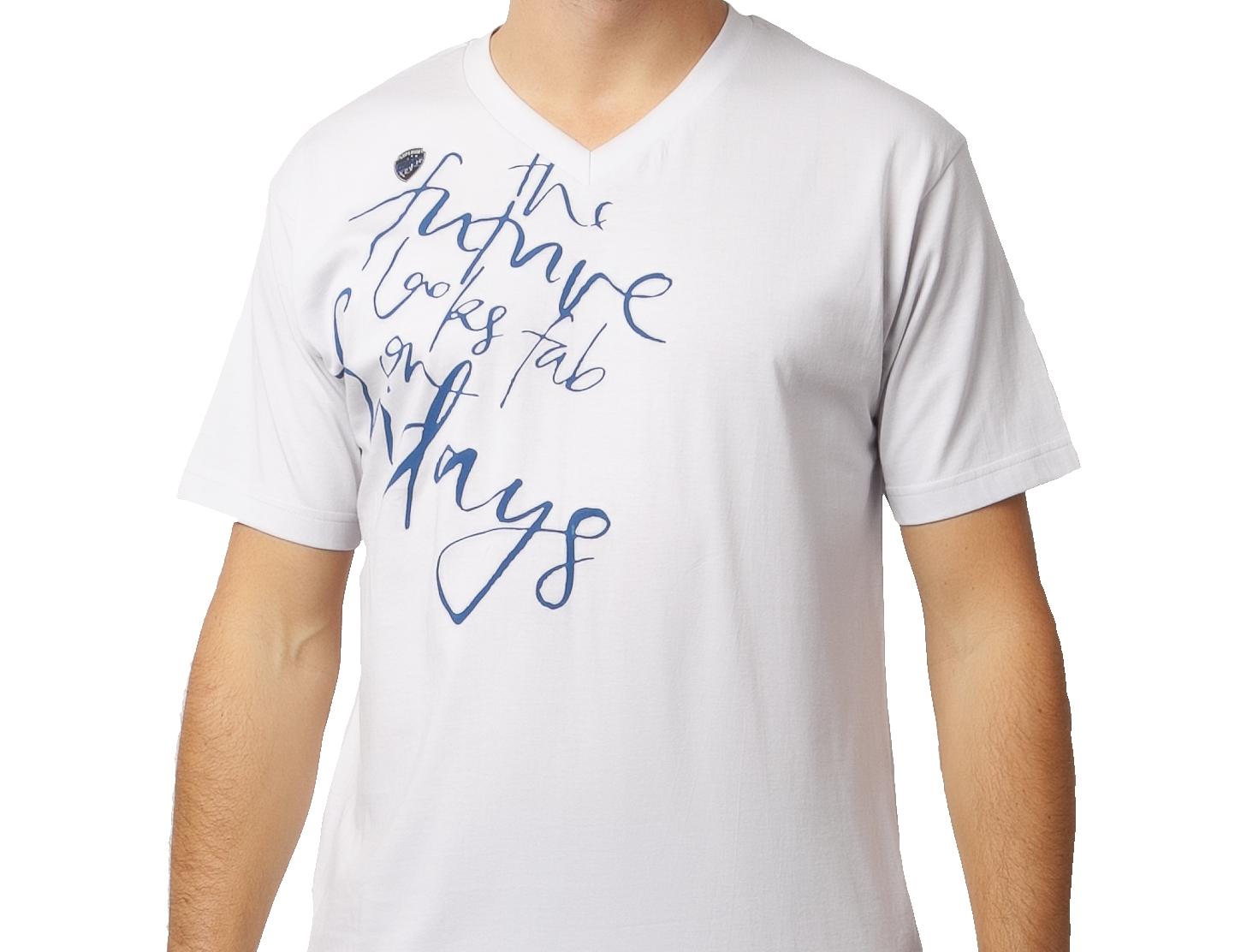 Pánské pyžamo letní Calvi 20-129 bílé s modrou