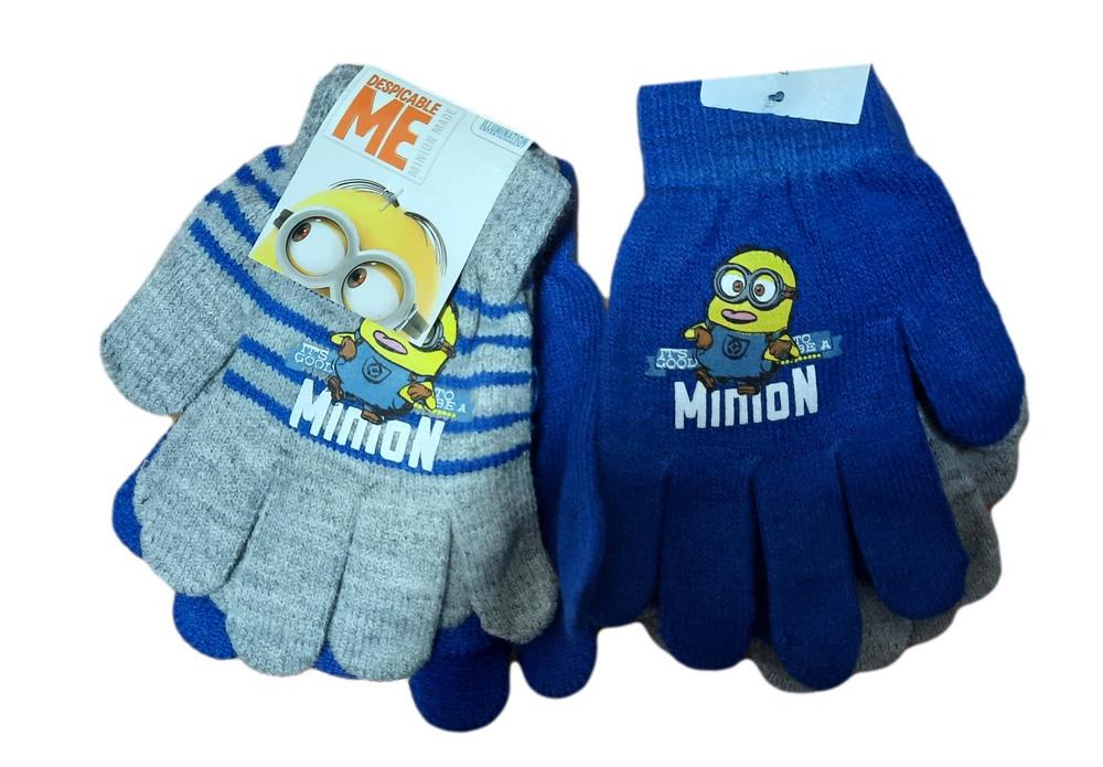 Rukavice Mimoni dvojbalení modré + šedé