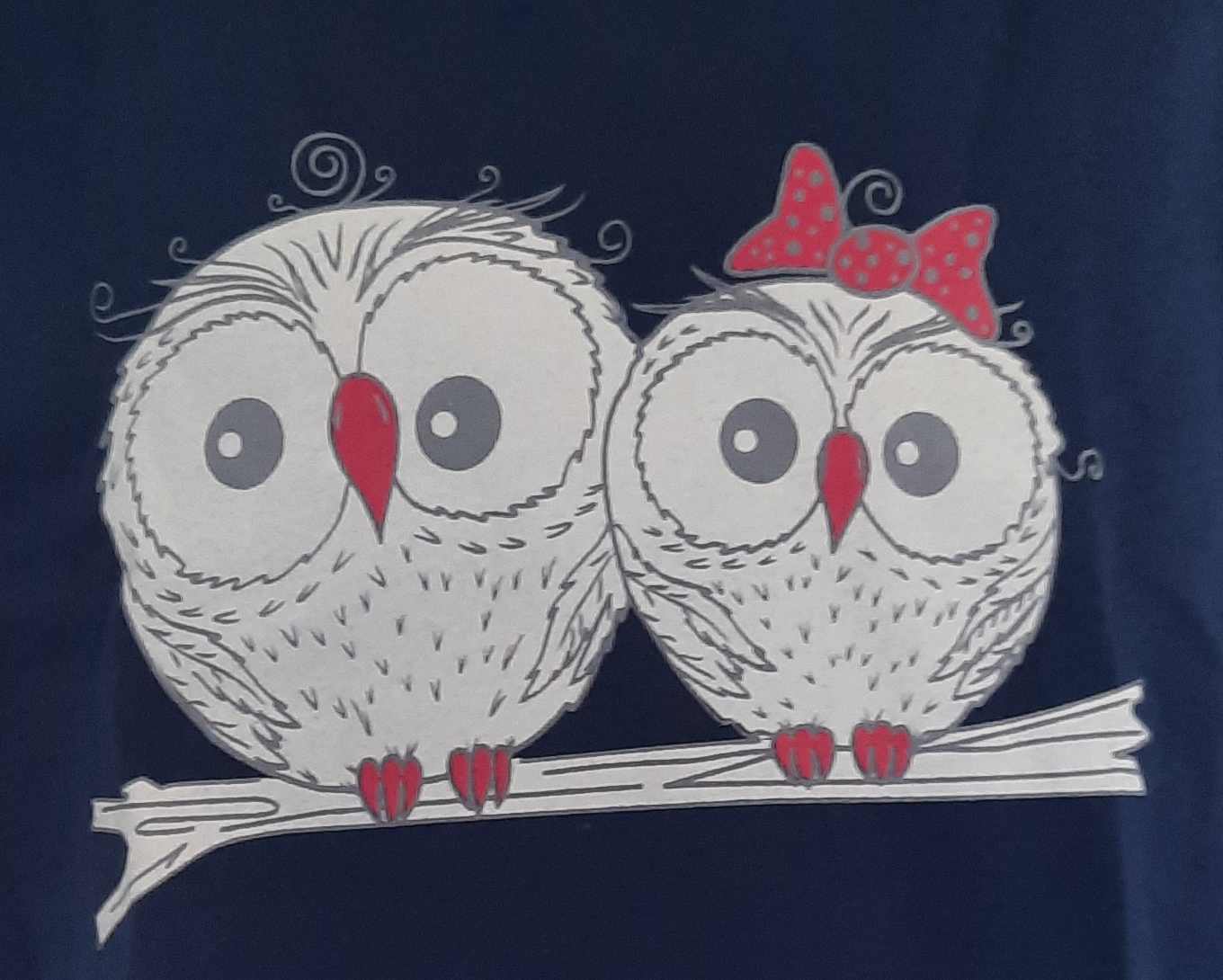 Dívčí letní pyžamo Betty Mode tmavě modré sovičky