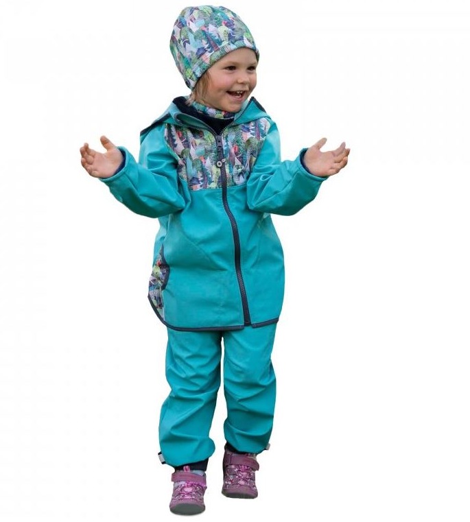 Dětská softshellová bunda s fleecem Unuo kouzelné stromy