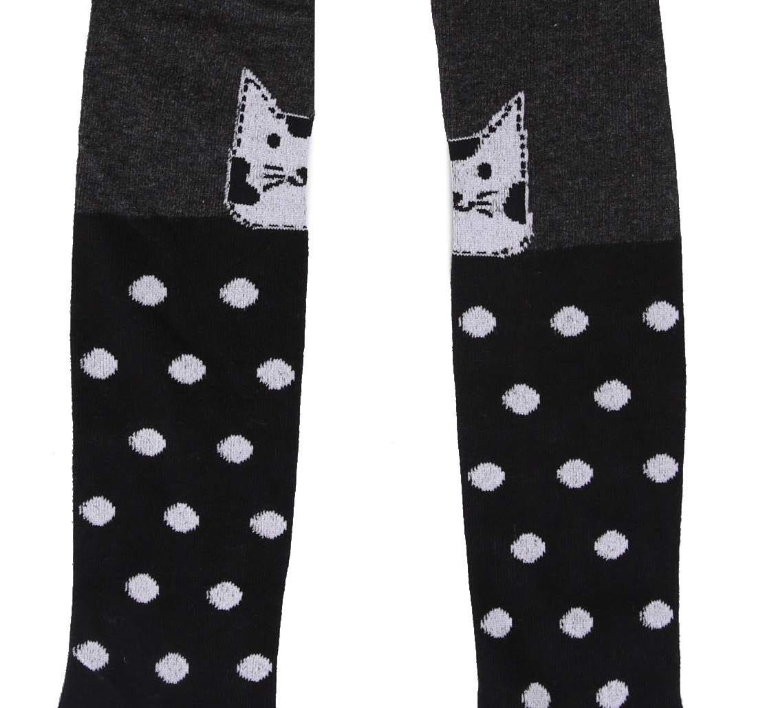 Dívčí punčocháče Wolf P2110 vel. 98/104 černé s kočičkou