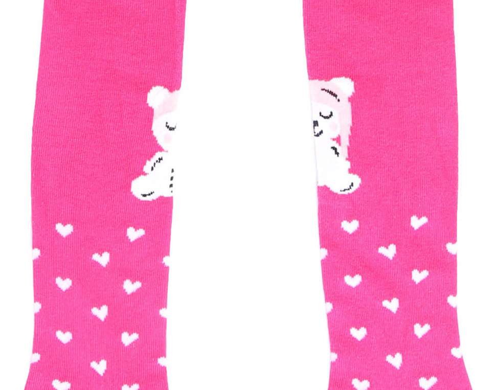 Dívčí punčocháče Wolf P2110 růžové se srdíčky