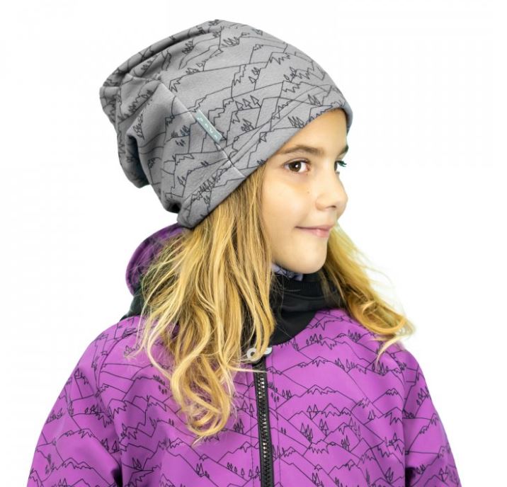 Fleecová čepice Unuo šedá HORY dětská