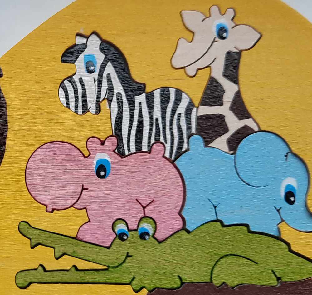 Dřevěná skládačka lvíček Tuláček ZOO - VÝPRODEJ