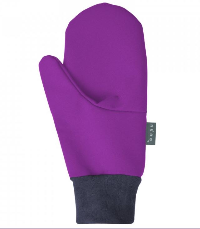 Dětské softshellové rukavice Unuo fialové jednorožci velikost S-L (2-7 let)
