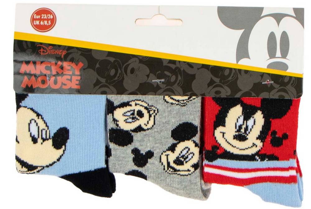 Ponožky Mickey Mouse moviv č. 2  trojbalení