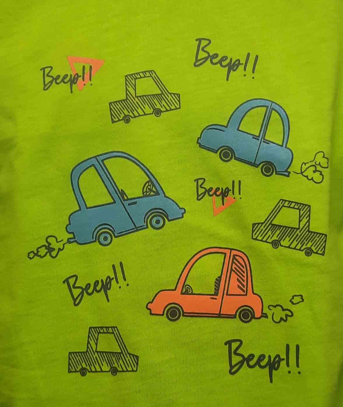 Chlapecké pyžamo Betty Mode zelené s auty