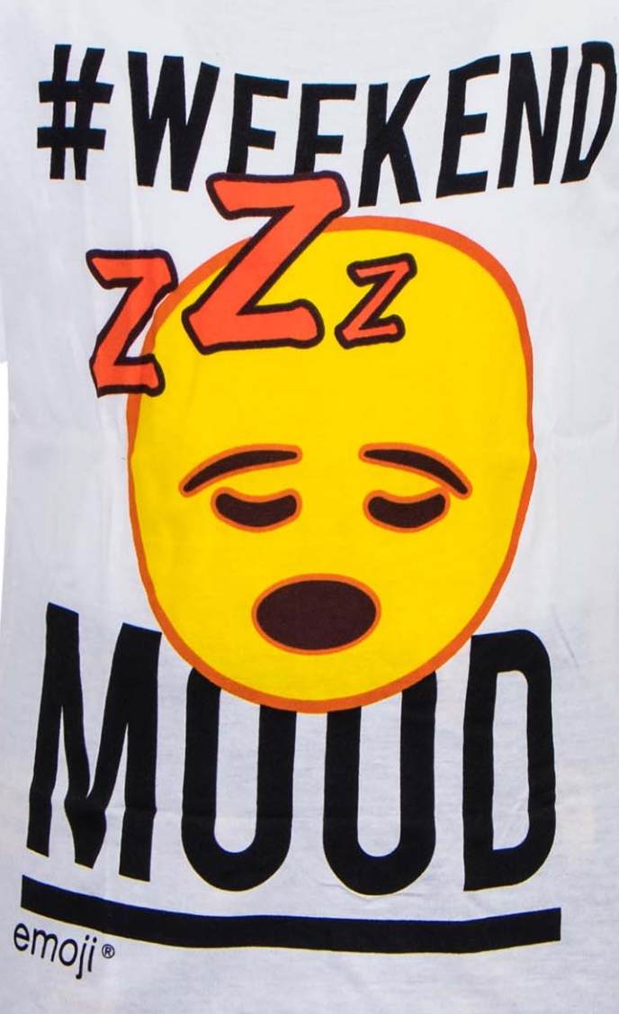 Dívčí letní pyžamo Emoji bílé