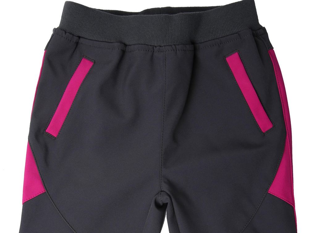 Dívčí softshellové kalhoty Wolf B2281 (jarní bez fleecu) tmavě šedé