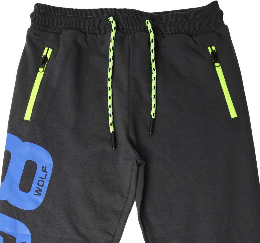 Sportovní chlapecké tepláky Wolf T2278 vel. 128,134 tmavě šedé