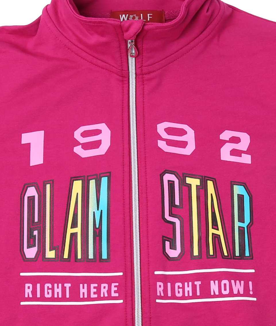 Dívčí mikina Wolf M2252 růžová