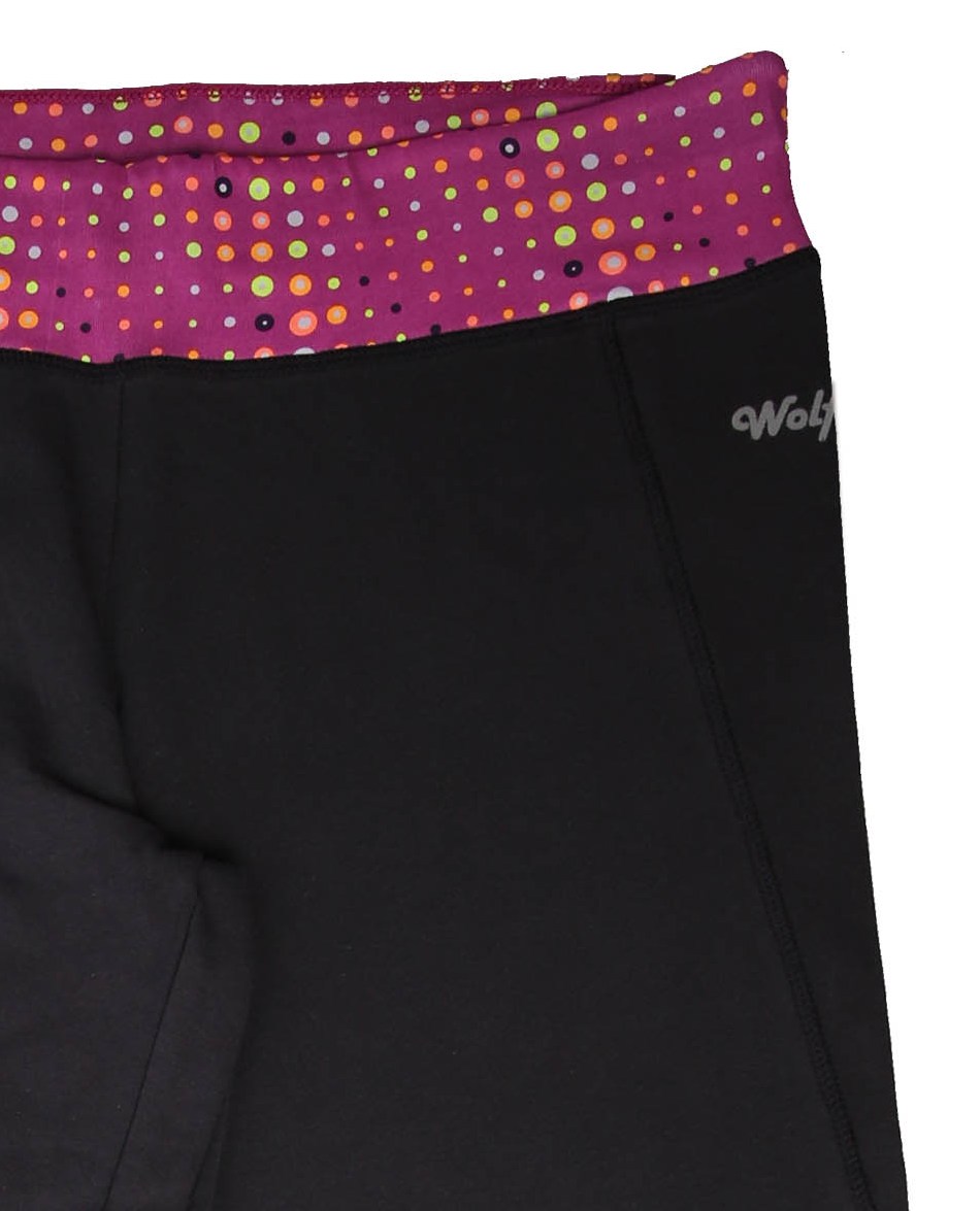 Dámské tepláky Wolf s elastanem T2271 vel. L černé s růžovou