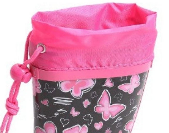 Dětské holínky Wolf Y2201A vel. 25-28 tmavé s motýlky