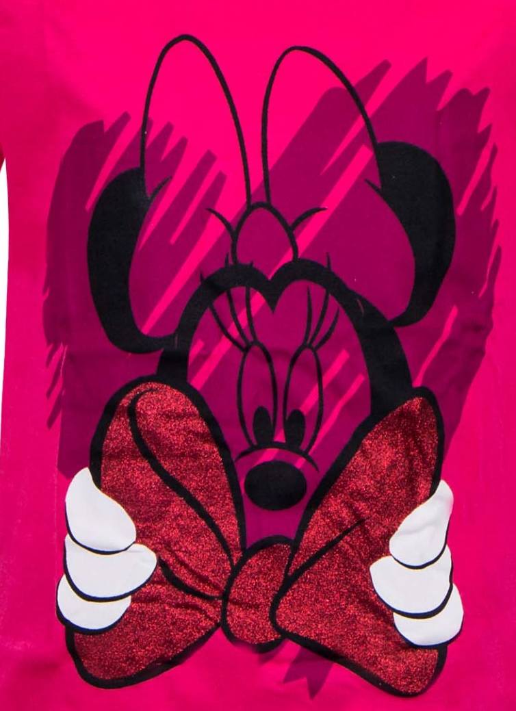 Dívčí letní pyžamo Minnie tmavě růžové