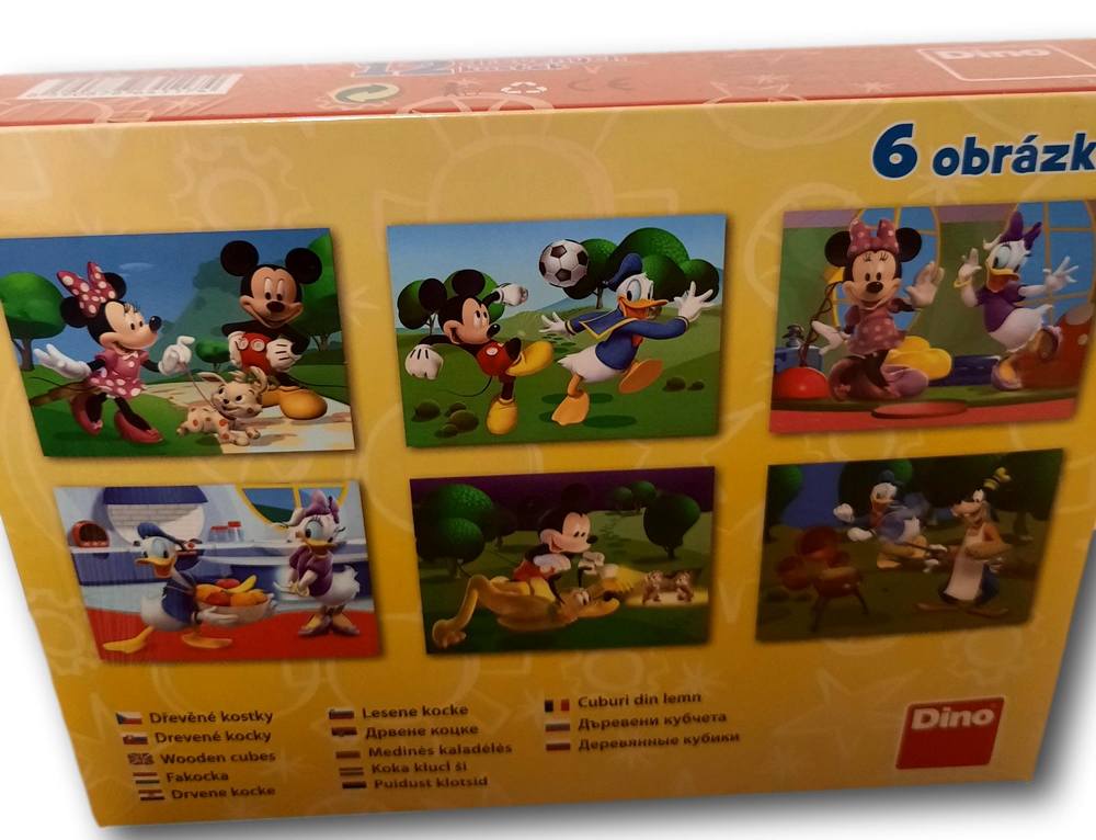 Dřevěné kostky Mickey Mouse