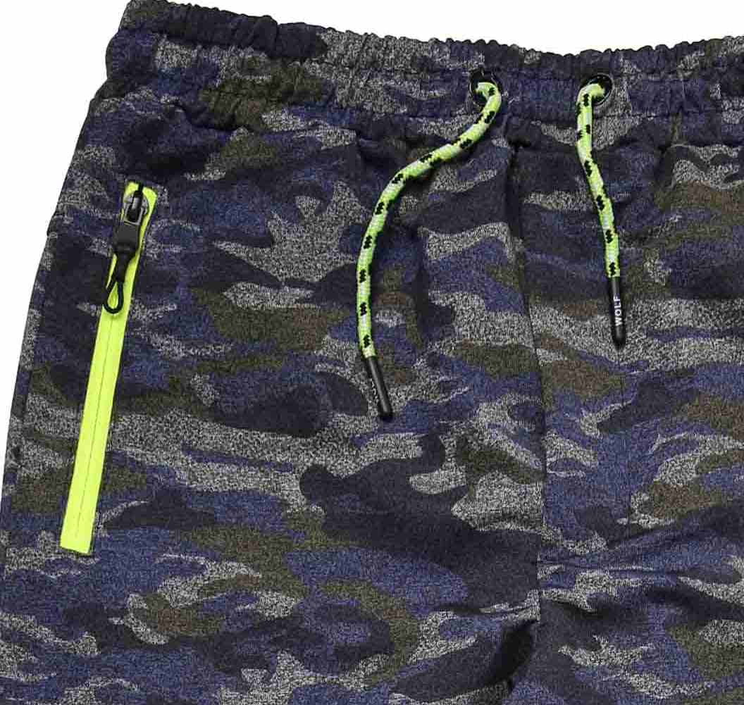 Sportovní chlapecké tepláky Wolf T2280 vel. 140,146 - modrý maskáč