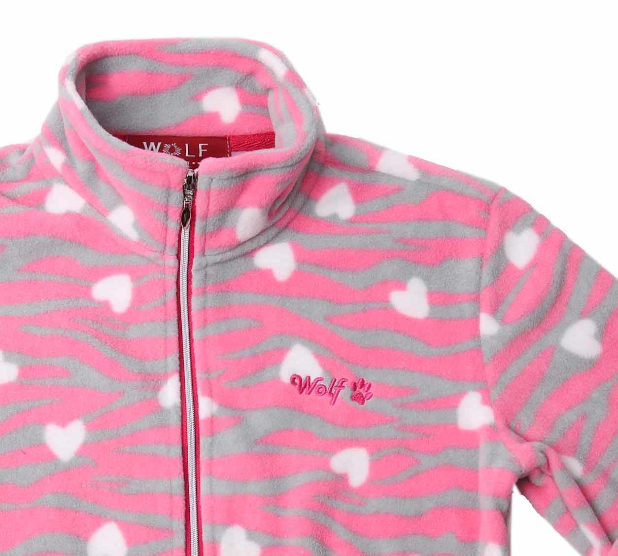 Dívčí fleecová mikina Wolf B2244 vel. 98 růžová