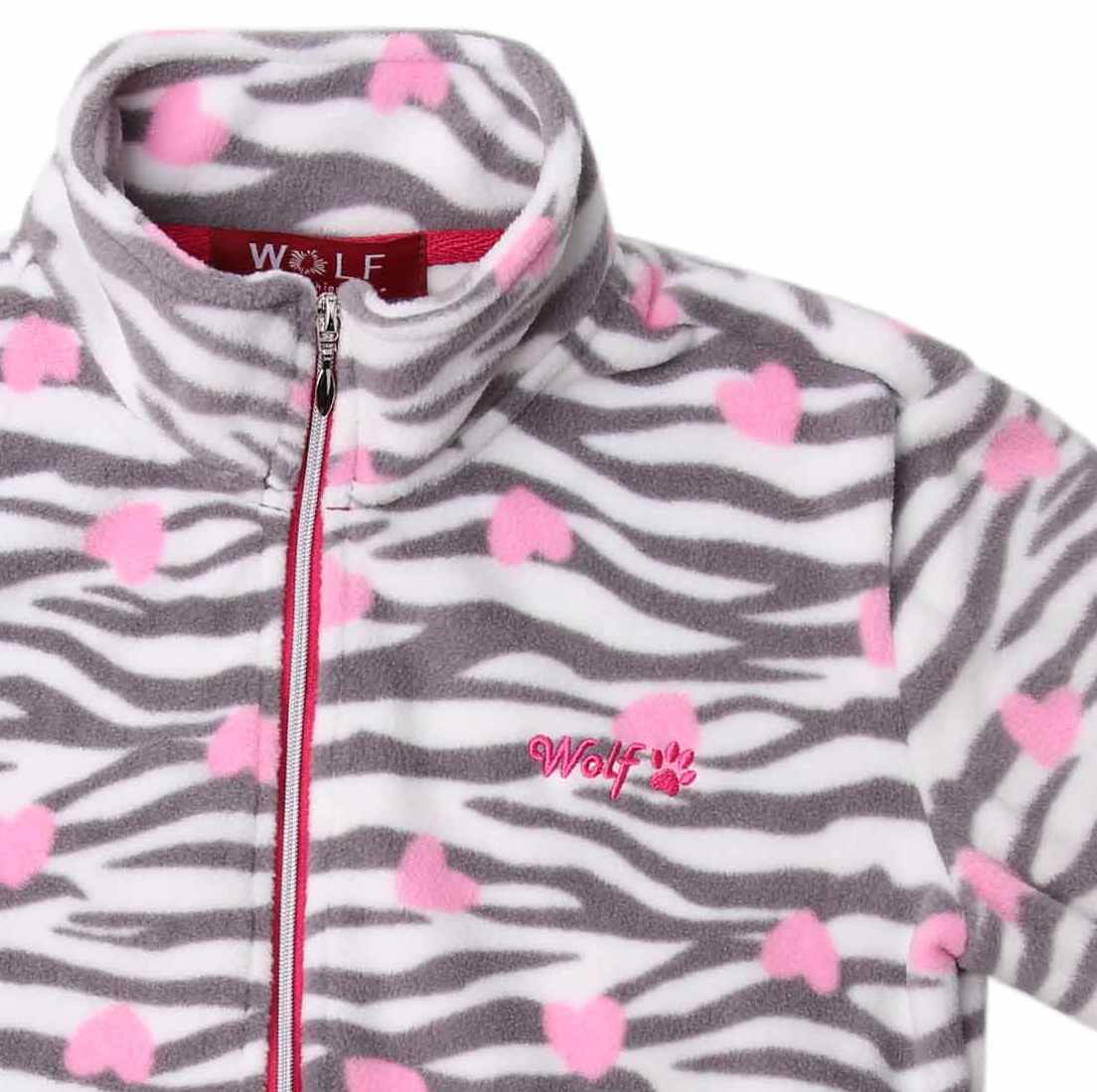 Dívčí fleecová mikina Wolf B2244 bílá se šedou