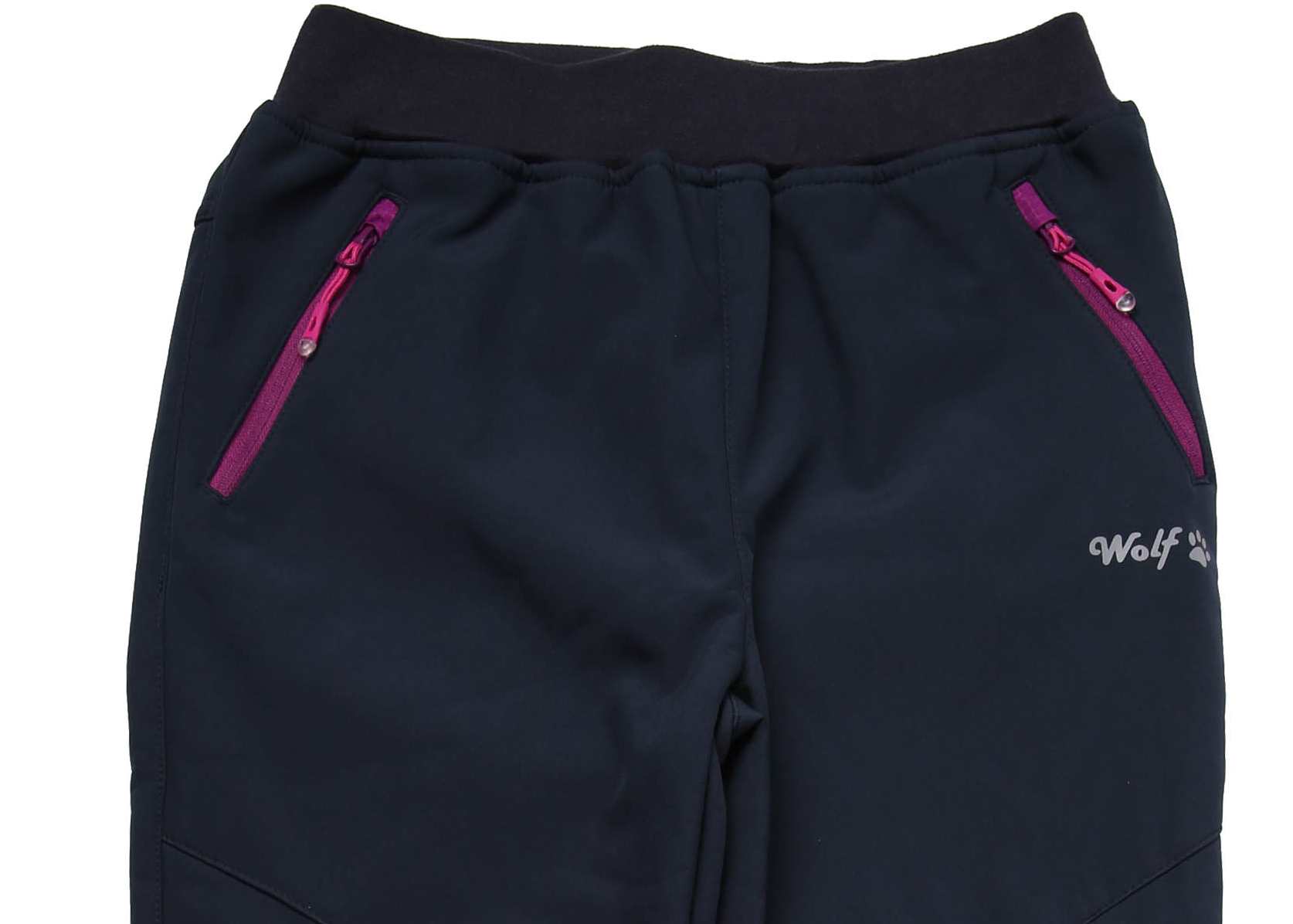 Dívčí softshellové kalhoty Wolf s fleecem B2292 vel. 116 tmavě modré