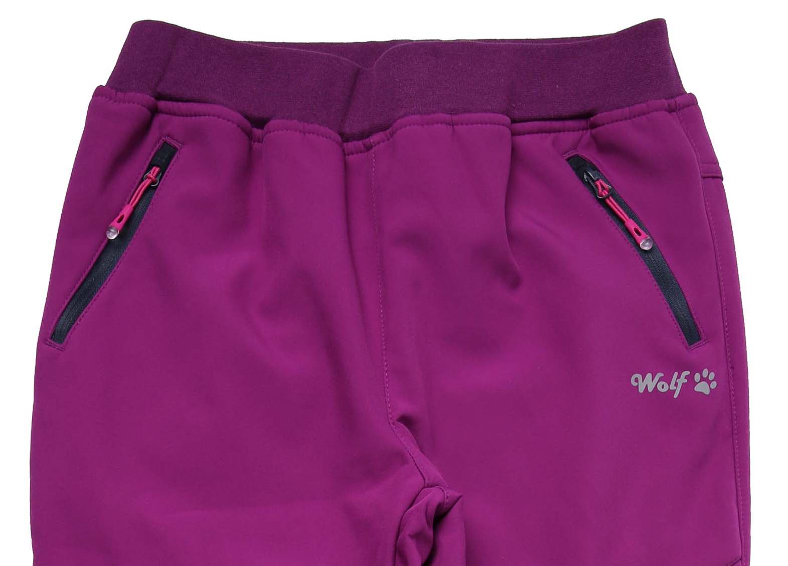 Dívčí softshellové kalhoty Wolf s fleecem B2292 vel. 146 vínové