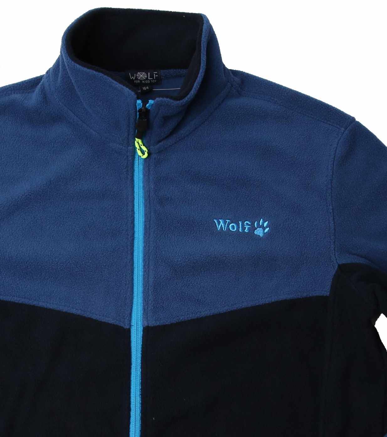 Chlapecká fleecová mikina Wolf B2248 vel. 134-164 tmavě modré s modrou