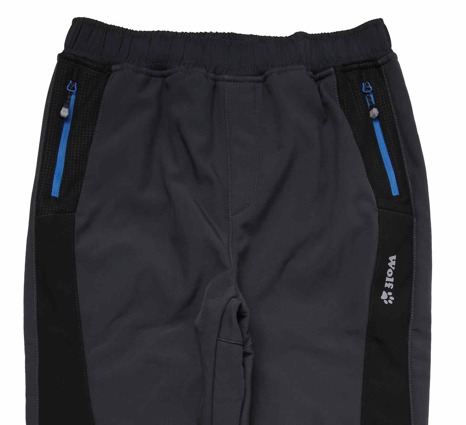 Chlapecké softshellové kalhoty Wolf s fleecem B2295 šedé