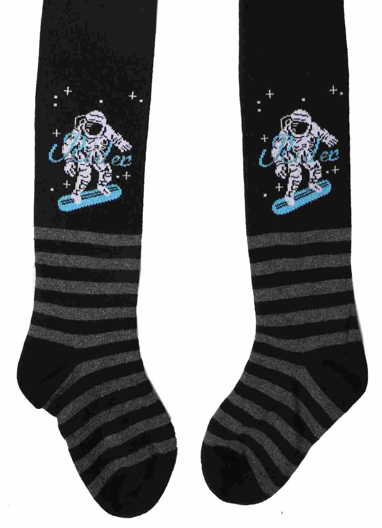 Chlapecké punčocháče Wolf P2214 vel. 98/104 černé kosmonaut 