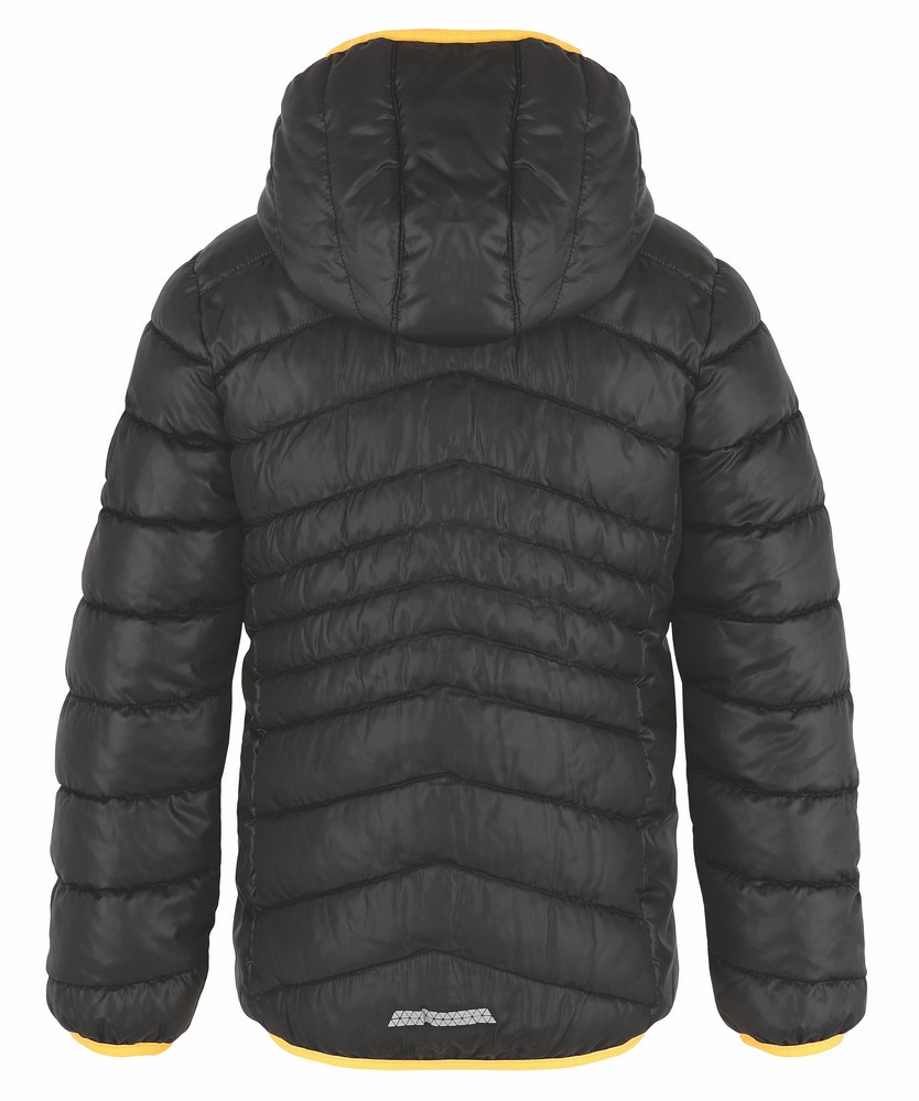 Chlapecká zimní bunda Loap Intermo vel. 110/116 černá se žlutou