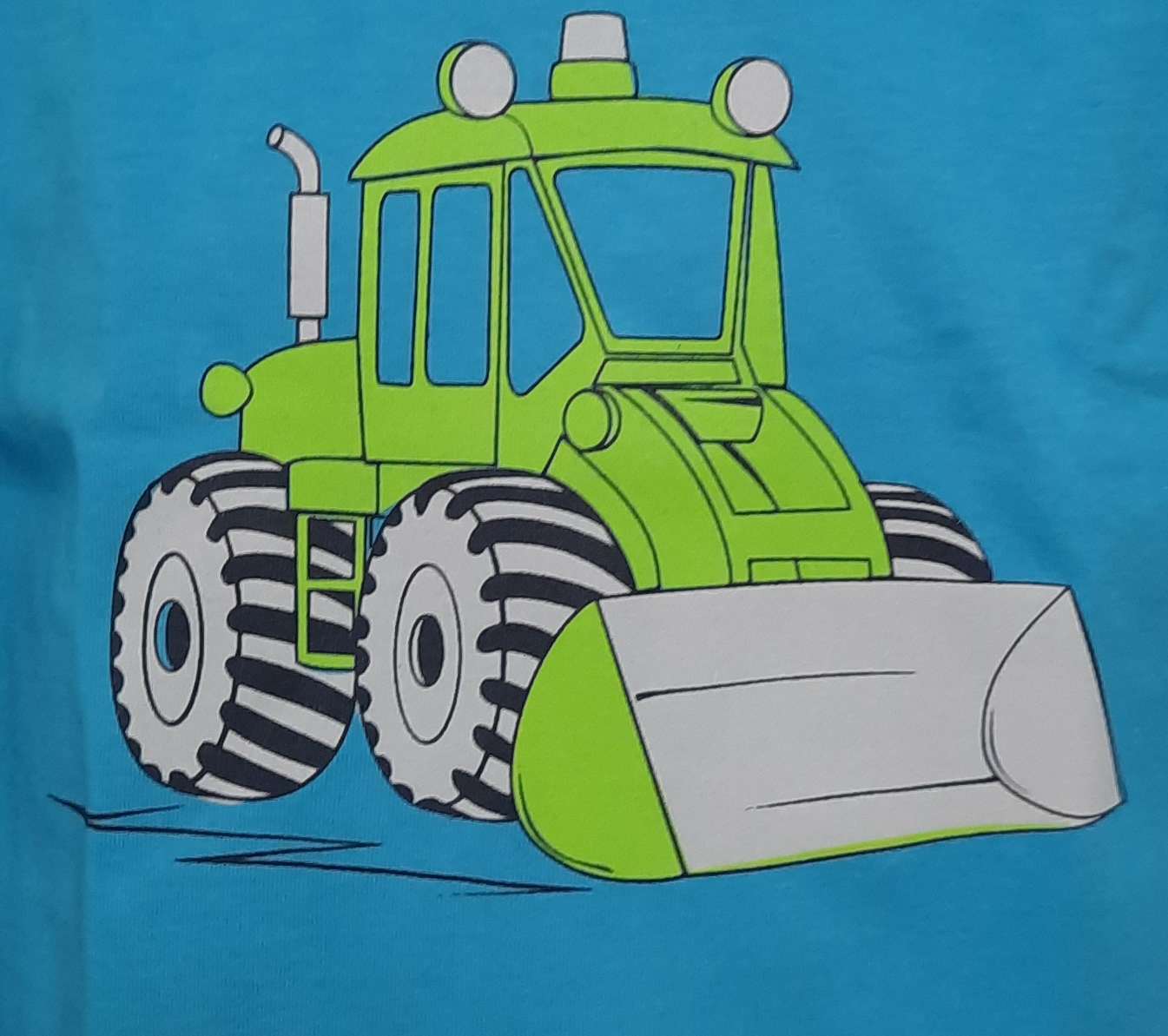 Chlapecké pyžamo Betty Mode tyrkysové traktor s radlicí