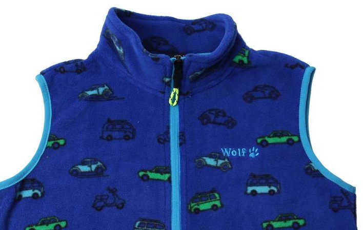Fleecová chlapecká vesta Wolf B2249 vel. 98-134 modrá