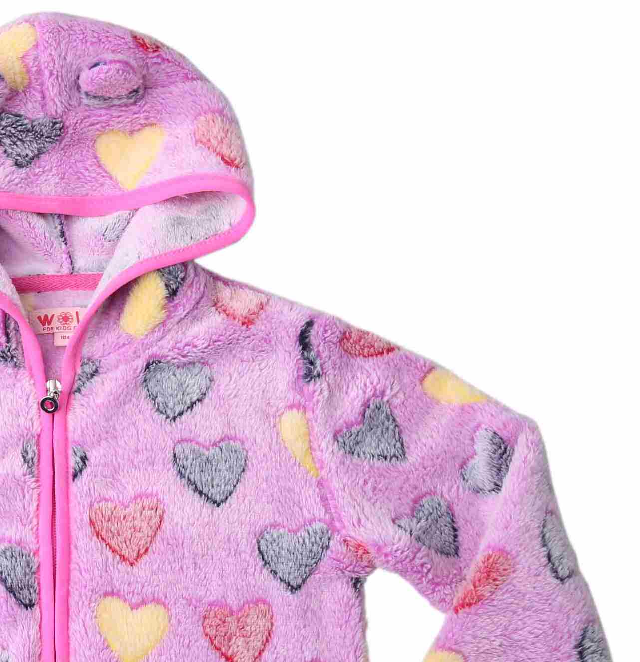 Dívčí huňatá mikina Wolf B2241 vel. 104 světle fialová