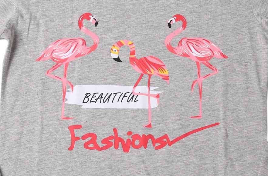 Dívčí pyžamo Wolf S2253B šedé - plameňáci