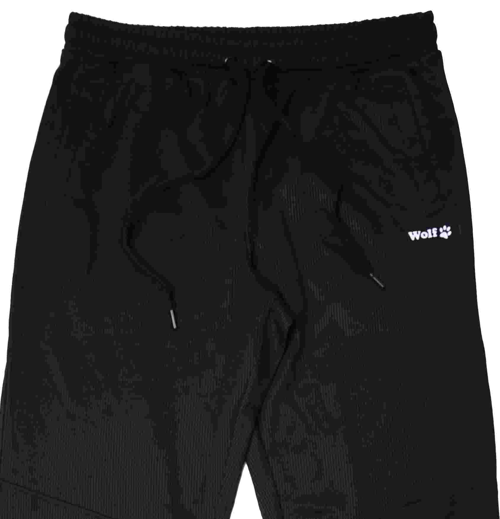Pánské tepláky Wolf T2379 (vroubkované) vel. M černé