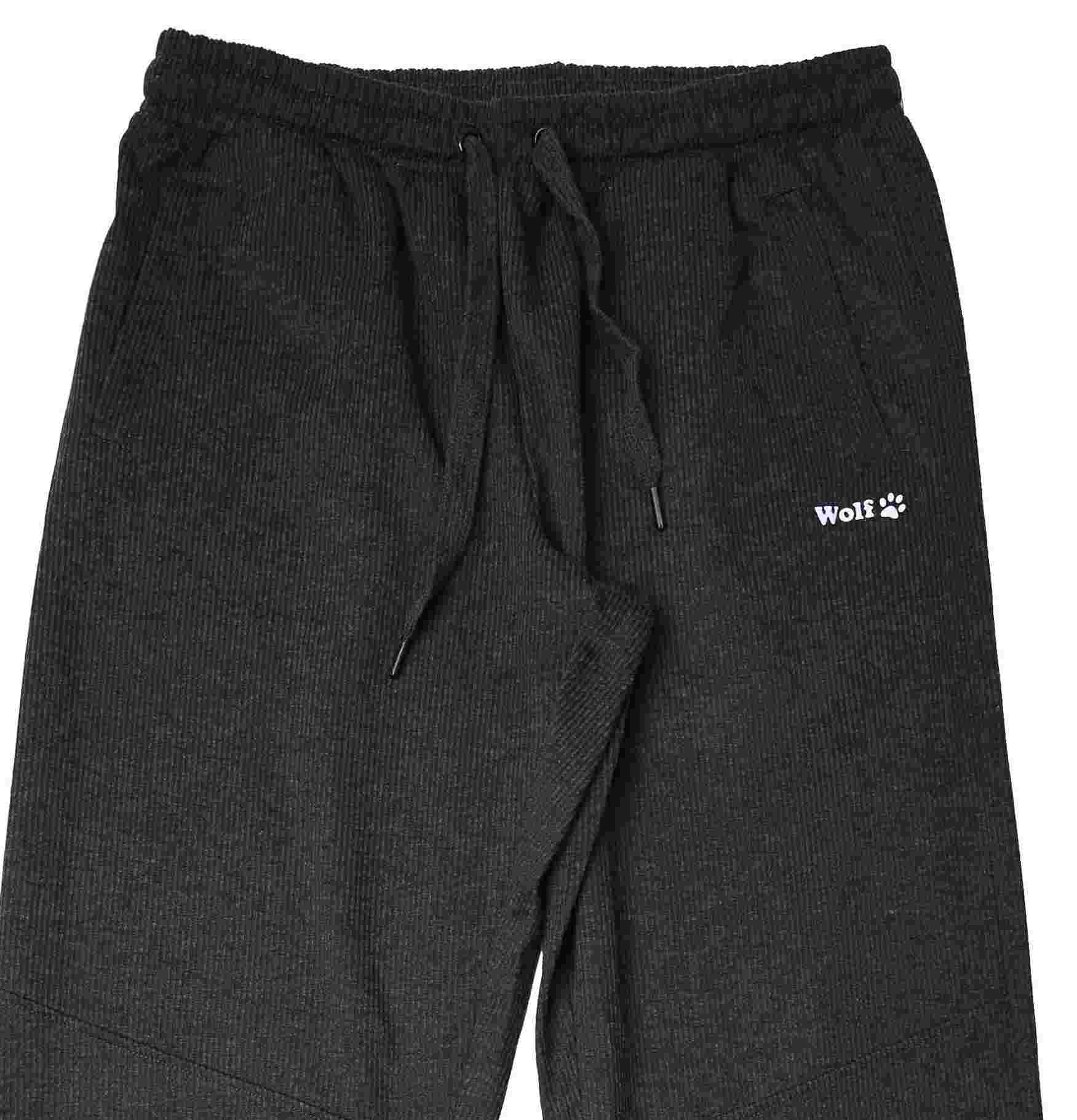 Pánské tepláky Wolf T2379 (vroubkované) vel. M tmavě šedé