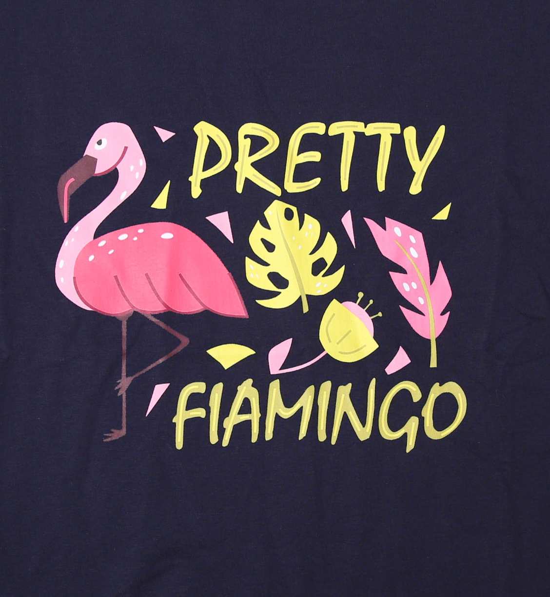 Dívčí tričko Wolf S2310B tmavě modré plameňáci