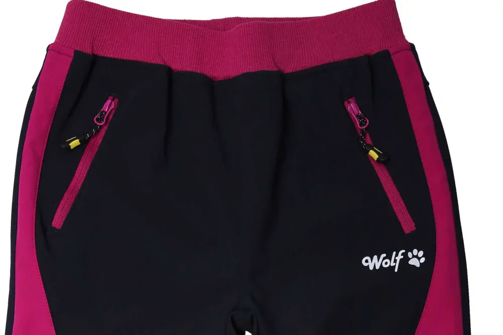 Dívčí softshellové kalhoty Wolf B2381 (JARNÍ BEZ FLEECU) vel. 92,98 tmavě modré
