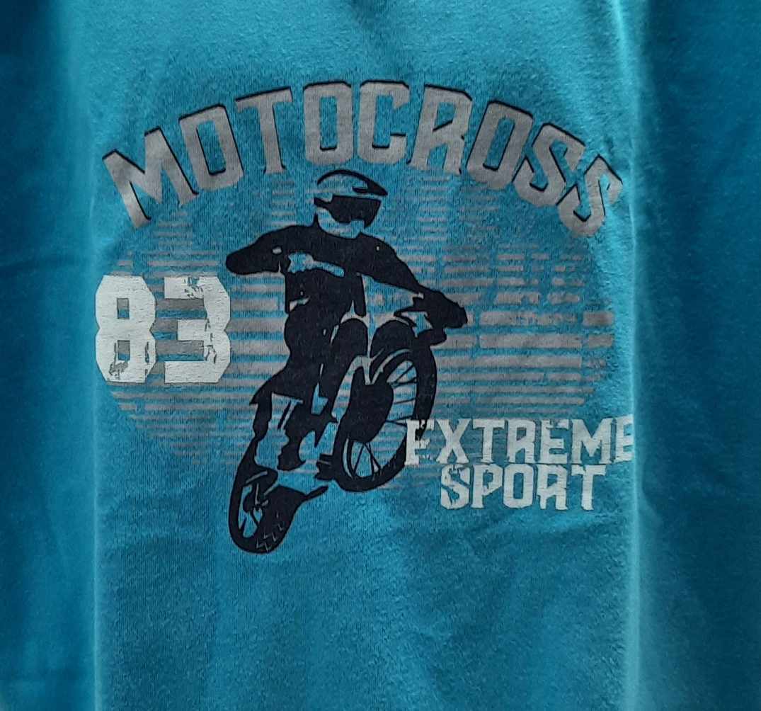 Chlapecké pyžamo Betty Mode krátký rukáv / dlouhé nohavice tyrkysové motocross