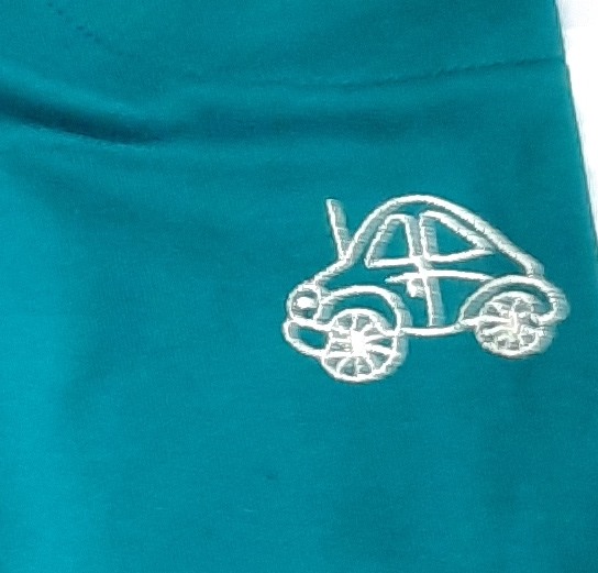 Chlapecké tepláky bavlněné petrolejové auto