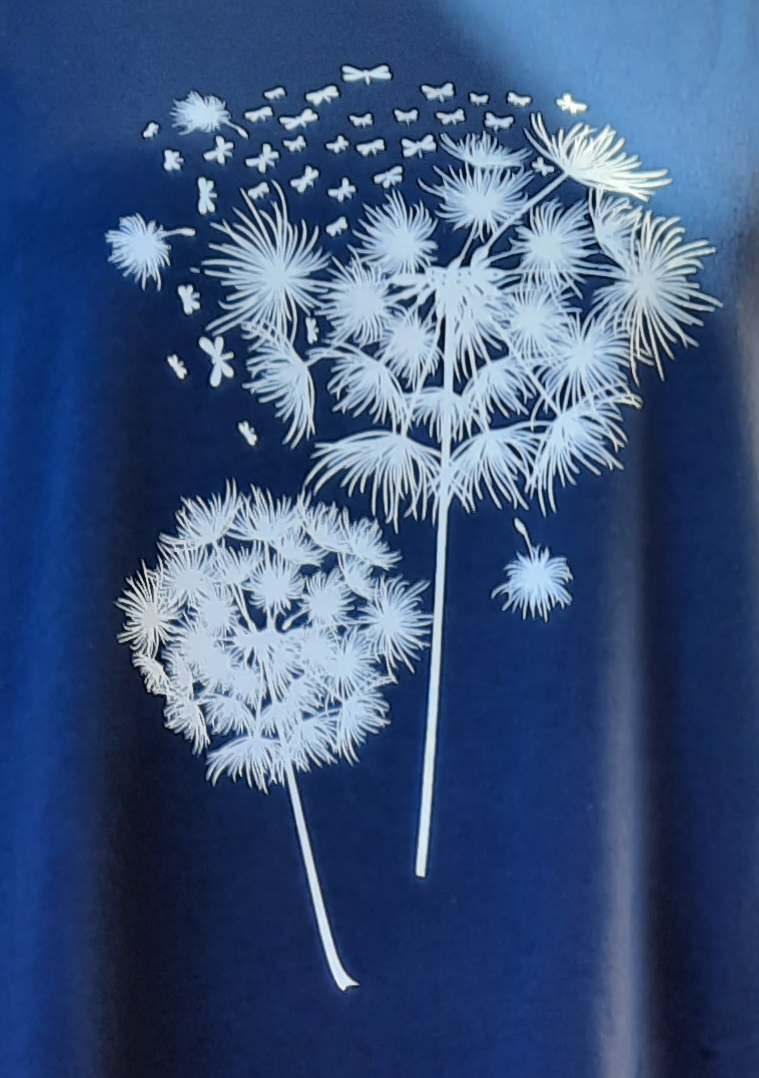 Dámská noční košile Betty mode  tmavě modrá pampelišky