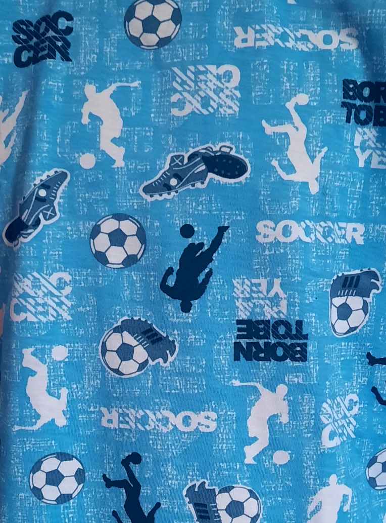 Chlapecké pyžamo Betty Mode vel. 122 modré fotbal