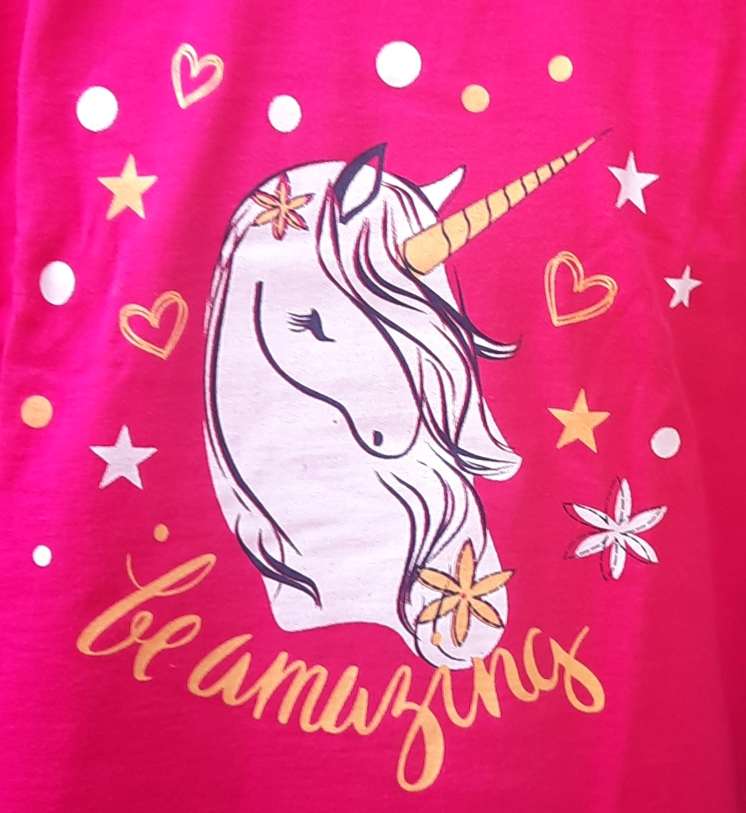 Dívčí pyžamo Betty Mode růžové jednorožec