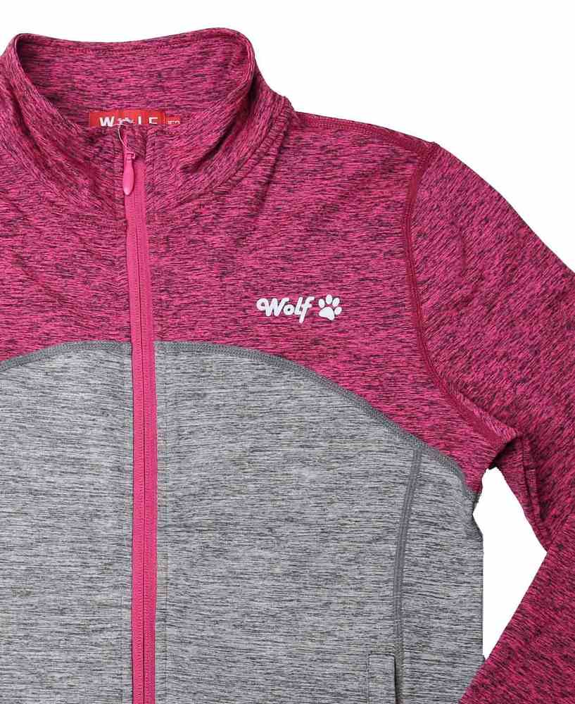 Outdoorová dívčí mikina Wolf M2346 růžová se šedou
