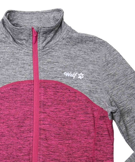 Outdoorová dívčí mikina Wolf M2346 šedá s růžovou