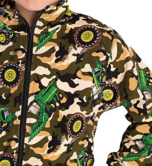 Chlapecká mikina Betty mode zelená traktory