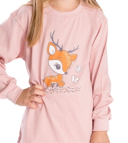 Dívčí pyžamo Betty Mode starorůžové koloušek