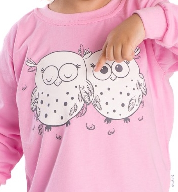 Dívčí pyžamo Betty Mode růžové sovičky